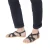 Men's handmade thong sandals in blue nubuck leather