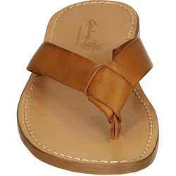 Handgefertigte Braune Herren-Zehensandalen leder