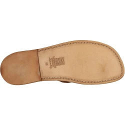 Sandales tongs hommes artisanales en cuir marron