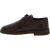 Chaussures basses en cuir marron foncé avec doublure en agneau