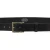 Ceinture en cuir veritable noir avec boucle rectangulaire en métal classique