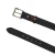 Cinturón de piel negro con hebilla rectangular de metal clásica