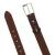 Ceinture en cuir veritable marron foncé avec boucle rectangulaire en métal classique