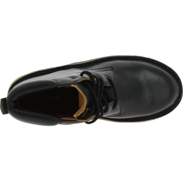 Handcrafted ankle boots in black vegetable tanned leather