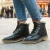 Handcrafted ankle boots in black vegetable tanned leather