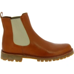 Chelsea ankle boot in brown leather and Vibram sole