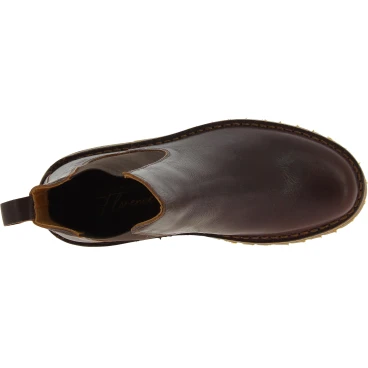 Botín Beatles para mujer en piel marrón oscuro y suela Vibram