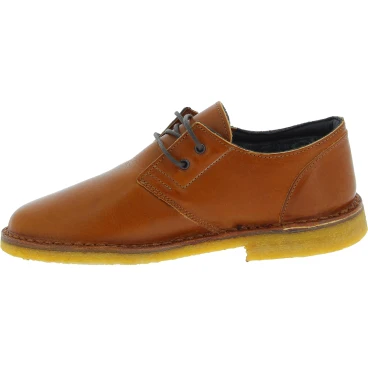Chaussures basses femme en cuir marron artisanales avec doublure d'hiver