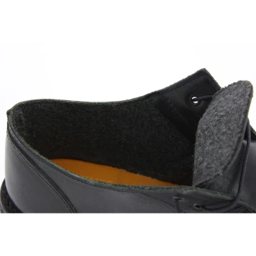 Niedrige Lederschuhe Mann Schwarz mit Winterfutter