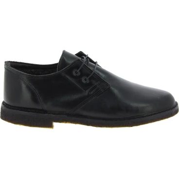 Niedrige Lederschuhe Mann Schwarz mit Winterfutter