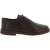 Men's dark brown leather low top shoes with winter lining