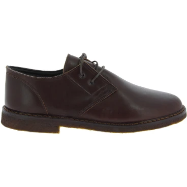 Niedrige Lederschuhe Mann dunkelbraun mit Winterfutter