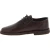 Niedrige Lederschuhe Mann dunkelbraun mit Winterfutter