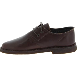 Zapatos bajos hombre de cuero marrón oscuro con forro de invierno