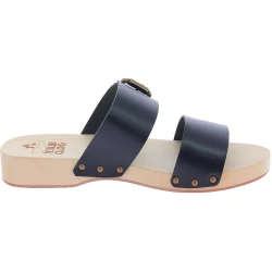 Handmade clogs for men with double adjustable black leather bands