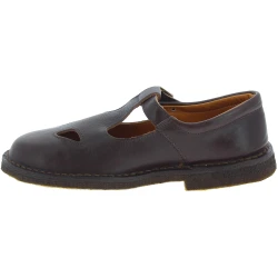 Chaussures salomé femme en cuir marron foncé artisanales fabriqué en Italie