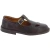 Chaussures salomé femme en cuir marron foncé artisanales fabriqué en Italie