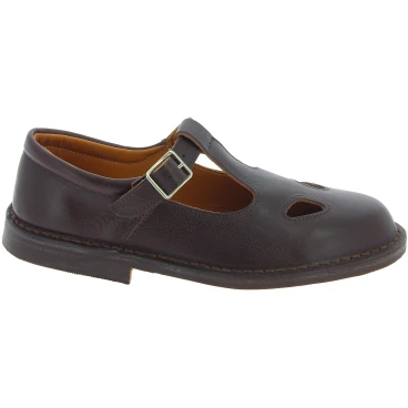 Scarpe aperte da donna in pelle marrone scuro fatte a mano in Italia