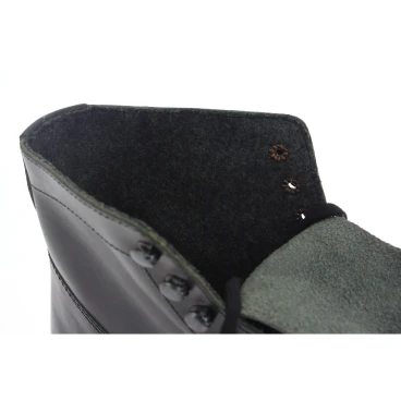 Botines para mujer de cuero negro Hecho a mano en Italia