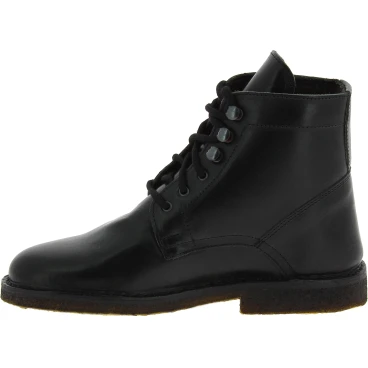 Botines para mujer de cuero negro Hecho a mano en Italia