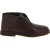 Men's dark brown leather chukka boots with winter lining