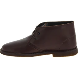 Botas desierto para hombre de cuero marrón oscuro con forro de invierno