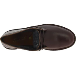 Men's dark brown leather chukka boots with winter lining