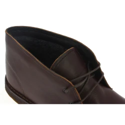Desert Lederboots Mann Dunkelbraun mit Winterfutter