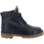 Handmade women's ankle boots in black leather and Vibram sole