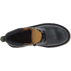 Handmade women's ankle boots in black leather and Vibram sole