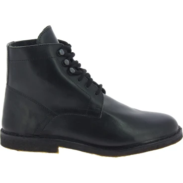 Herren stiefeletten aus Schwarz Leder mit Winterfutter