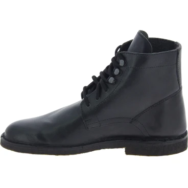 Herren stiefeletten aus Schwarz Leder mit Winterfutter