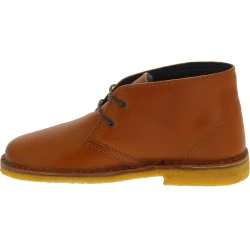 Women's tan leather chukka boots with winter lining