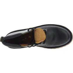 Botines hombre hechos a mano en piel negro y suela Vibram