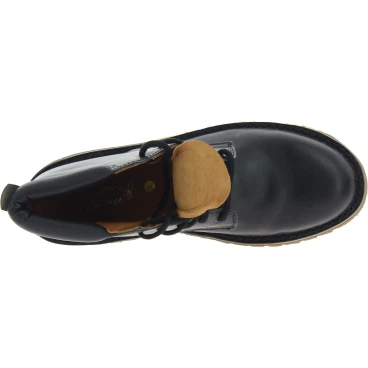 Botines hombre hechos a mano en piel negro y suela Vibram