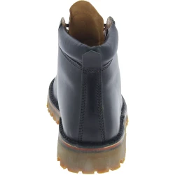 Handmade men's ankle boots in black leather and Vibram sole