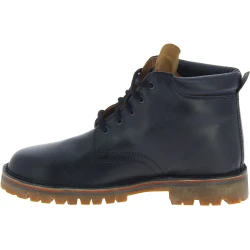 Handmade men's ankle boots in black leather and Vibram sole