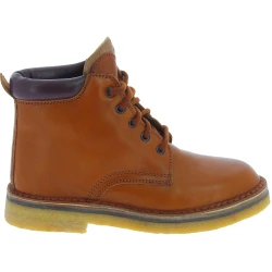 Handcrafted women's ankle boots in tan vegetable tanned leather