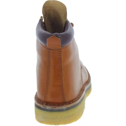 Handcrafted women's ankle boots in tan vegetable tanned leather