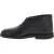 Men's black leather chukka boots with winter lining