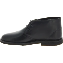 Men's black leather chukka boots with winter lining