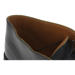 Desert boots homme en cuir noir avec doublure d'hiver
