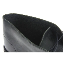 Desert Lederboots Mann Schwarze mit Winterfutter
