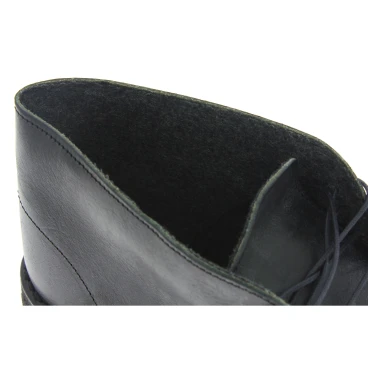 Desert boots homme en cuir noir avec doublure d'hiver