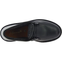 Desert boots femme en cuir noir avec doublure d'hiver