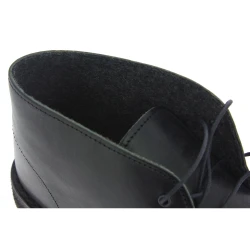 Desert Lederboots Damen Schwarze mit Winterfutter