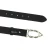 Cintura in pelle di toro nera con fibbia casual in metallo