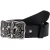 Ceinture en cuir noir avec boucle fleur de lys florentine