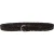 Hand woven belt in dark brown vegetable tanned leather