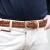 Handmade braided belt in tan vegetable tanned leather